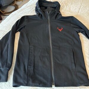 Black Jacket with Red BuckedUp Logo